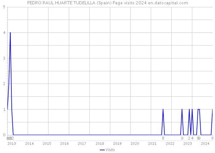 PEDRO RAUL HUARTE TUDELILLA (Spain) Page visits 2024 