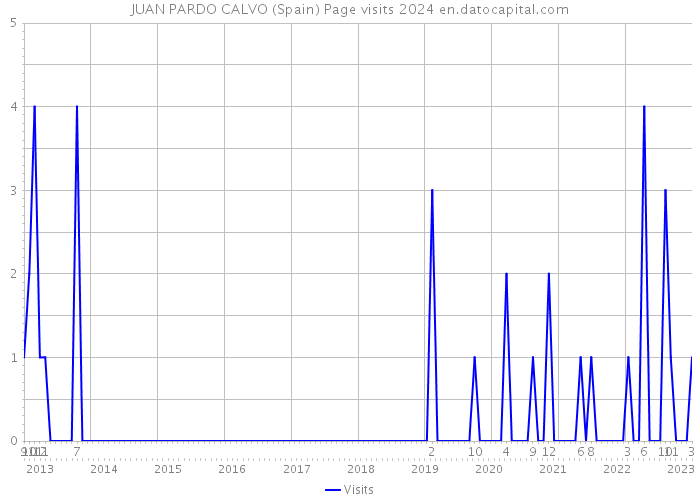 JUAN PARDO CALVO (Spain) Page visits 2024 