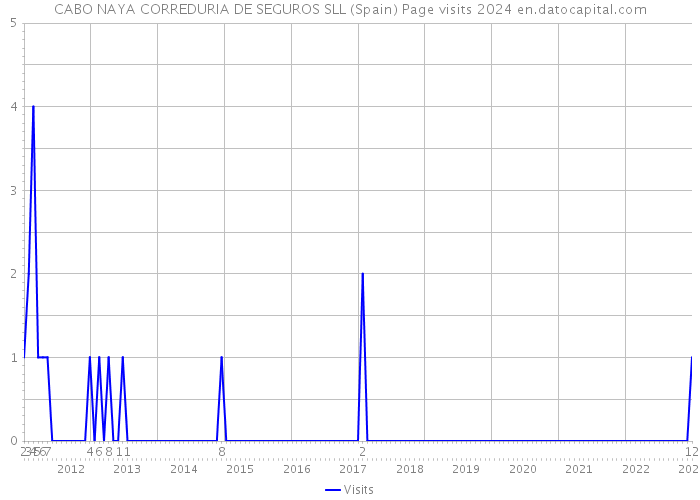 CABO NAYA CORREDURIA DE SEGUROS SLL (Spain) Page visits 2024 