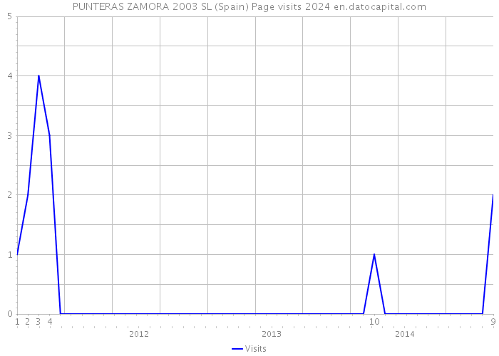 PUNTERAS ZAMORA 2003 SL (Spain) Page visits 2024 