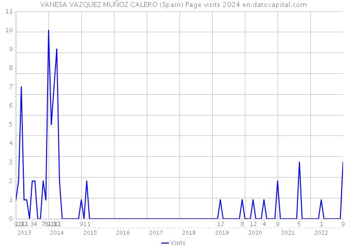 VANESA VAZQUEZ MUÑOZ CALERO (Spain) Page visits 2024 