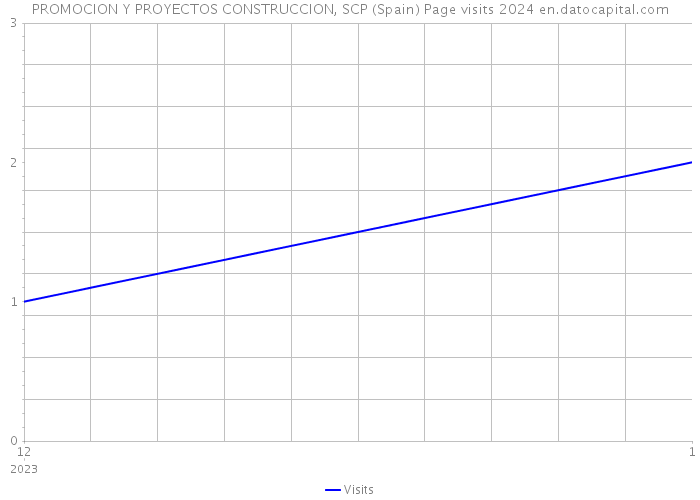 PROMOCION Y PROYECTOS CONSTRUCCION, SCP (Spain) Page visits 2024 