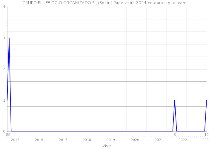 GRUPO BLUEE OCIO ORGANIZADO SL (Spain) Page visits 2024 