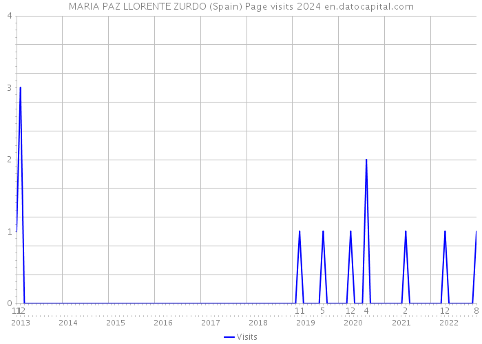 MARIA PAZ LLORENTE ZURDO (Spain) Page visits 2024 