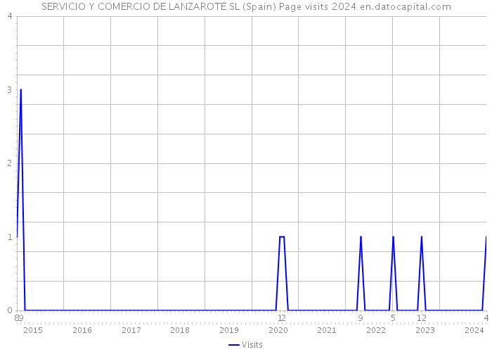 SERVICIO Y COMERCIO DE LANZAROTE SL (Spain) Page visits 2024 