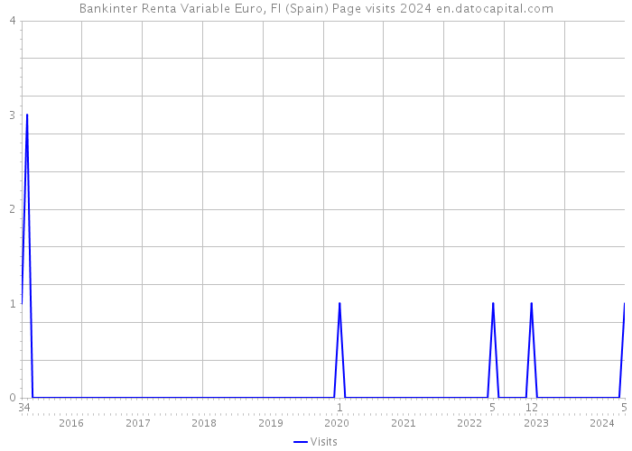 Bankinter Renta Variable Euro, FI (Spain) Page visits 2024 