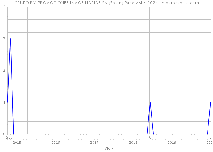 GRUPO RM PROMOCIONES INMOBILIARIAS SA (Spain) Page visits 2024 