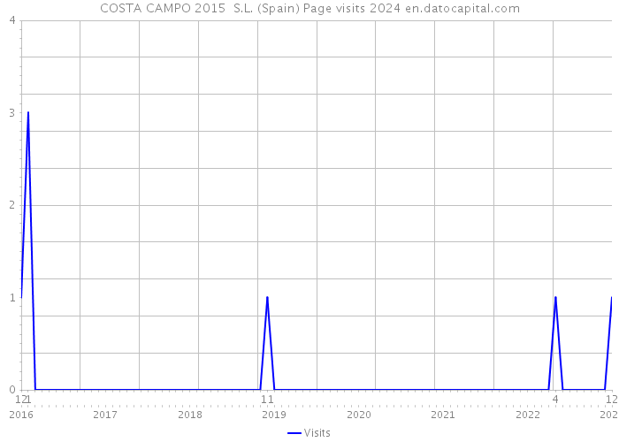 COSTA CAMPO 2015 S.L. (Spain) Page visits 2024 