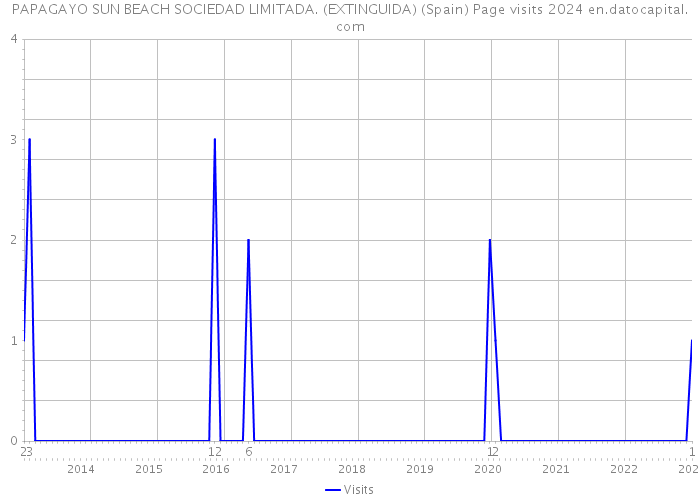 PAPAGAYO SUN BEACH SOCIEDAD LIMITADA. (EXTINGUIDA) (Spain) Page visits 2024 