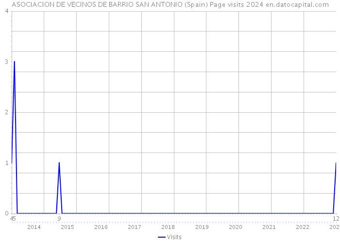 ASOCIACION DE VECINOS DE BARRIO SAN ANTONIO (Spain) Page visits 2024 