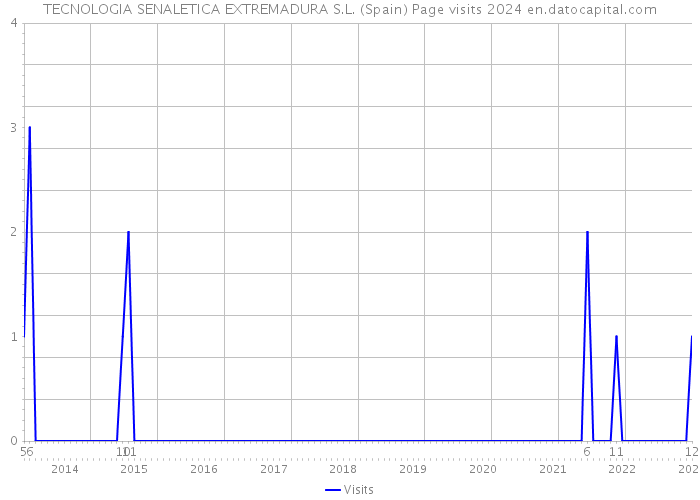 TECNOLOGIA SENALETICA EXTREMADURA S.L. (Spain) Page visits 2024 
