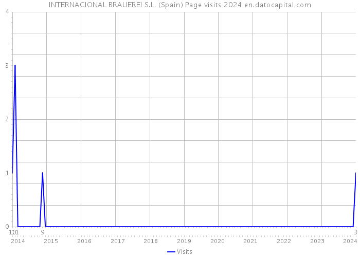 INTERNACIONAL BRAUEREI S.L. (Spain) Page visits 2024 