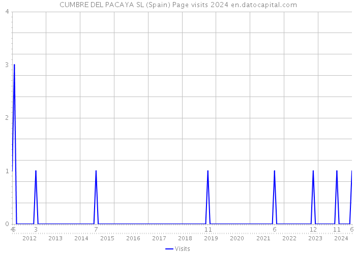 CUMBRE DEL PACAYA SL (Spain) Page visits 2024 