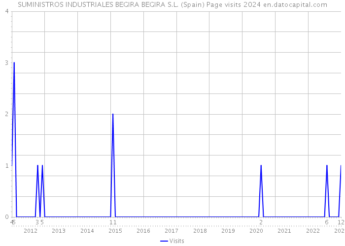 SUMINISTROS INDUSTRIALES BEGIRA BEGIRA S.L. (Spain) Page visits 2024 