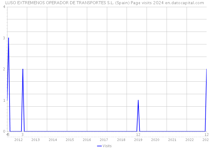 LUSO EXTREMENOS OPERADOR DE TRANSPORTES S.L. (Spain) Page visits 2024 