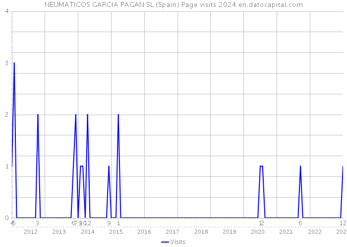 NEUMATICOS GARCIA PAGAN SL (Spain) Page visits 2024 