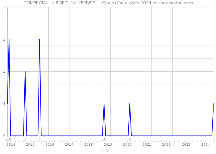 COMERCIAL LA FORTUNA VERDE S.L. (Spain) Page visits 2024 