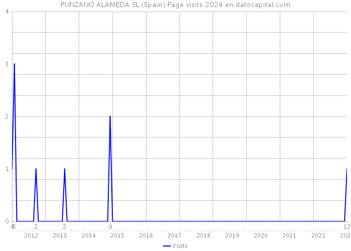 PUNZANO ALAMEDA SL (Spain) Page visits 2024 