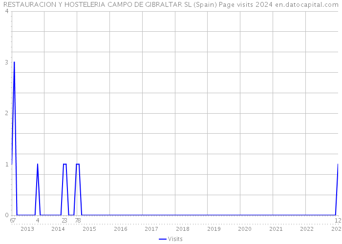 RESTAURACION Y HOSTELERIA CAMPO DE GIBRALTAR SL (Spain) Page visits 2024 