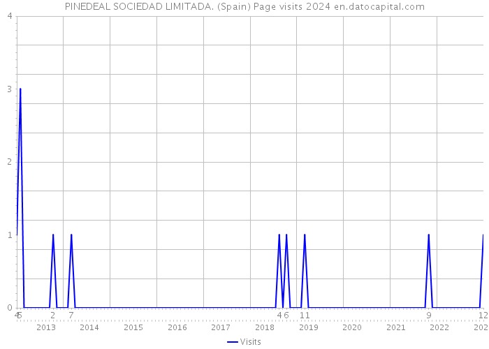 PINEDEAL SOCIEDAD LIMITADA. (Spain) Page visits 2024 