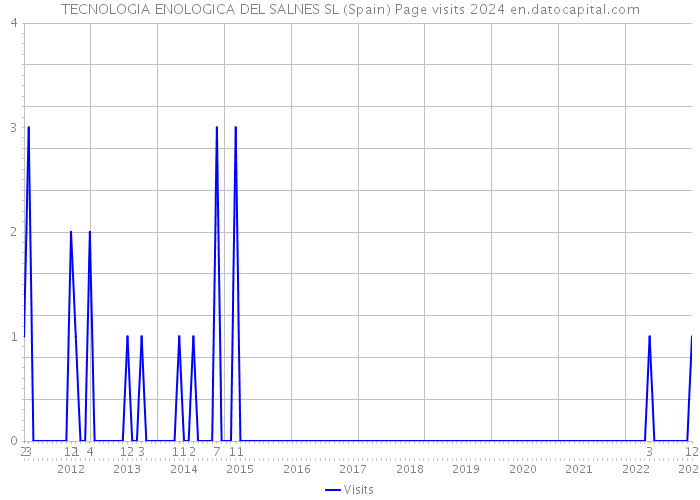 TECNOLOGIA ENOLOGICA DEL SALNES SL (Spain) Page visits 2024 