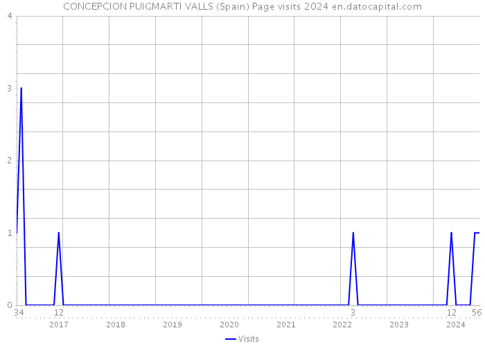 CONCEPCION PUIGMARTI VALLS (Spain) Page visits 2024 