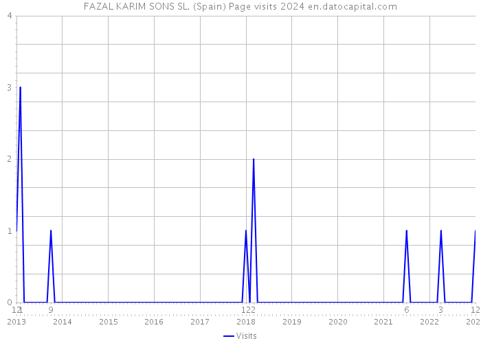 FAZAL KARIM SONS SL. (Spain) Page visits 2024 