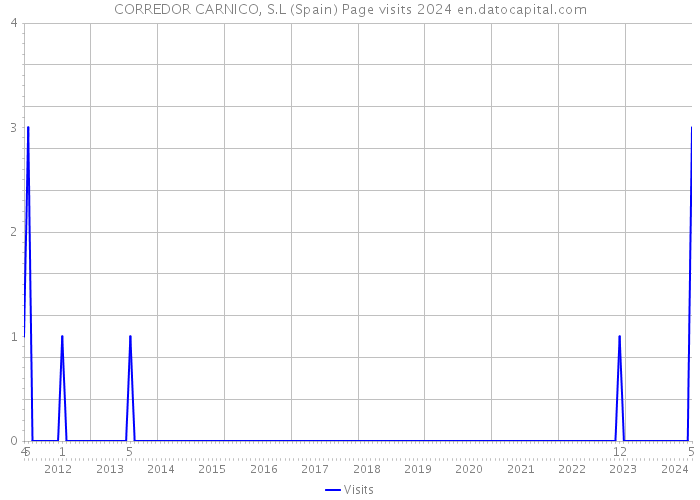 CORREDOR CARNICO, S.L (Spain) Page visits 2024 