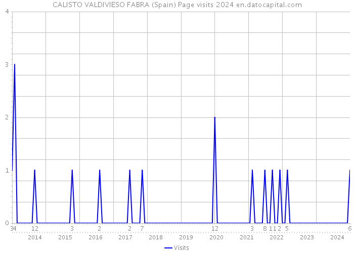 CALISTO VALDIVIESO FABRA (Spain) Page visits 2024 
