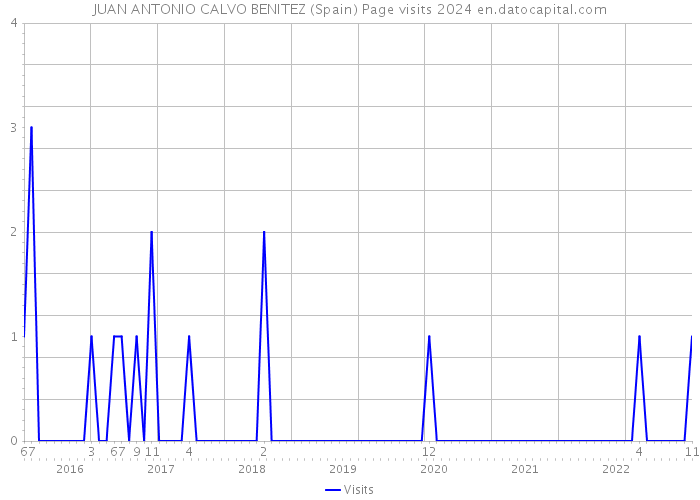 JUAN ANTONIO CALVO BENITEZ (Spain) Page visits 2024 