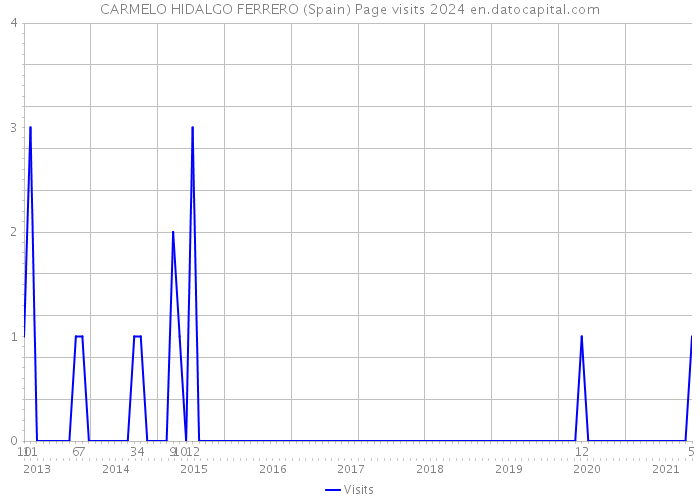 CARMELO HIDALGO FERRERO (Spain) Page visits 2024 