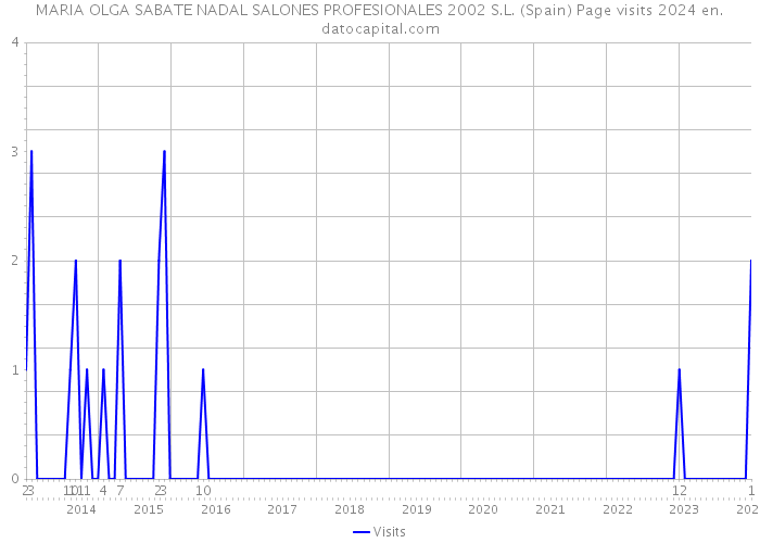 MARIA OLGA SABATE NADAL SALONES PROFESIONALES 2002 S.L. (Spain) Page visits 2024 
