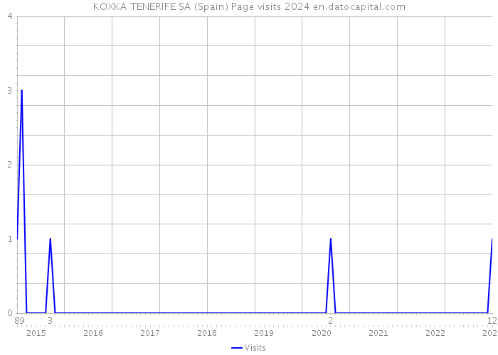 KOXKA TENERIFE SA (Spain) Page visits 2024 