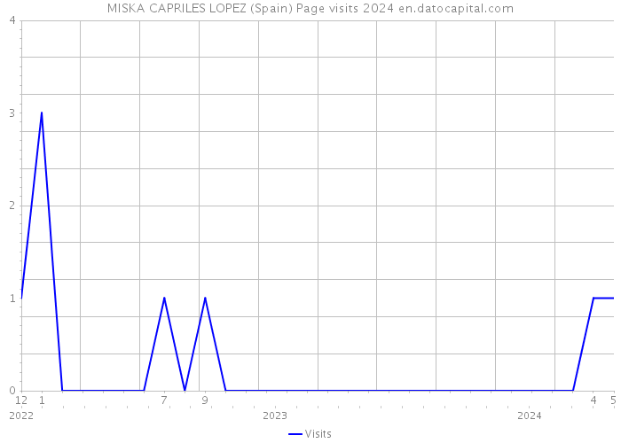 MISKA CAPRILES LOPEZ (Spain) Page visits 2024 
