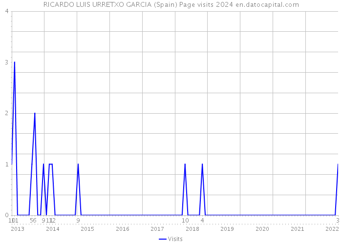 RICARDO LUIS URRETXO GARCIA (Spain) Page visits 2024 