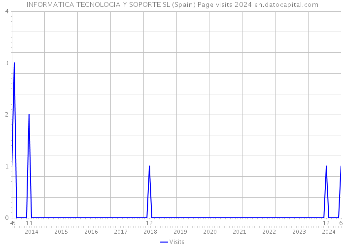 INFORMATICA TECNOLOGIA Y SOPORTE SL (Spain) Page visits 2024 