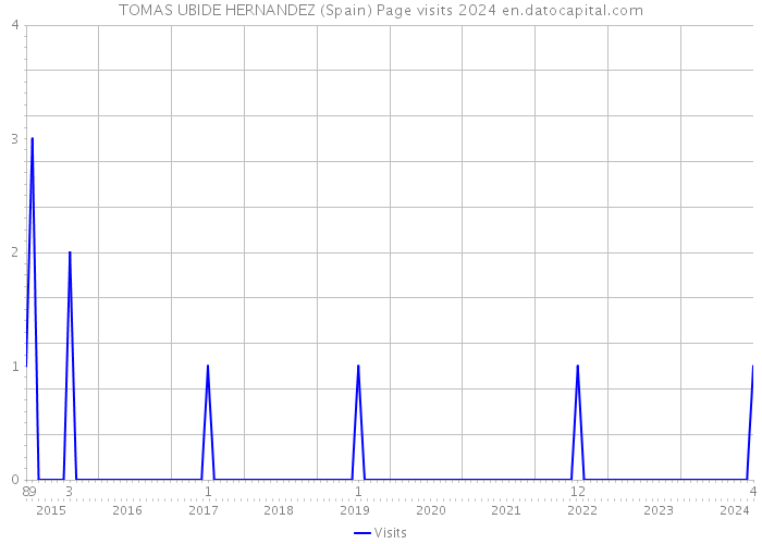 TOMAS UBIDE HERNANDEZ (Spain) Page visits 2024 