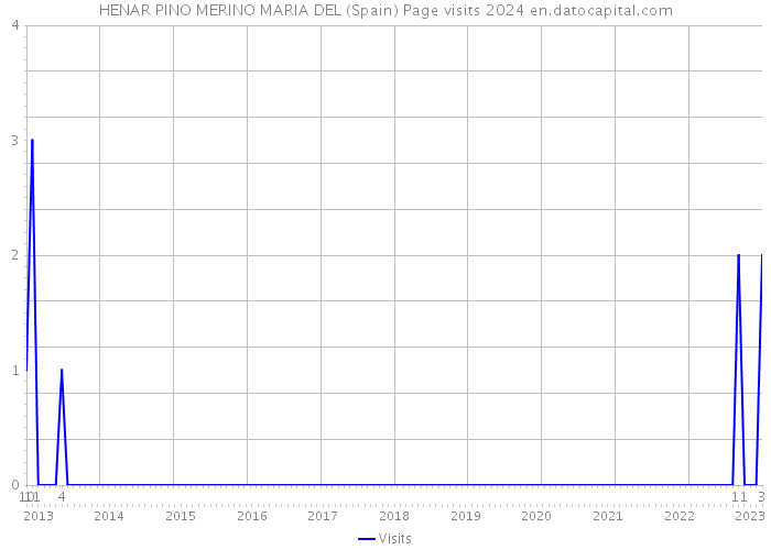 HENAR PINO MERINO MARIA DEL (Spain) Page visits 2024 
