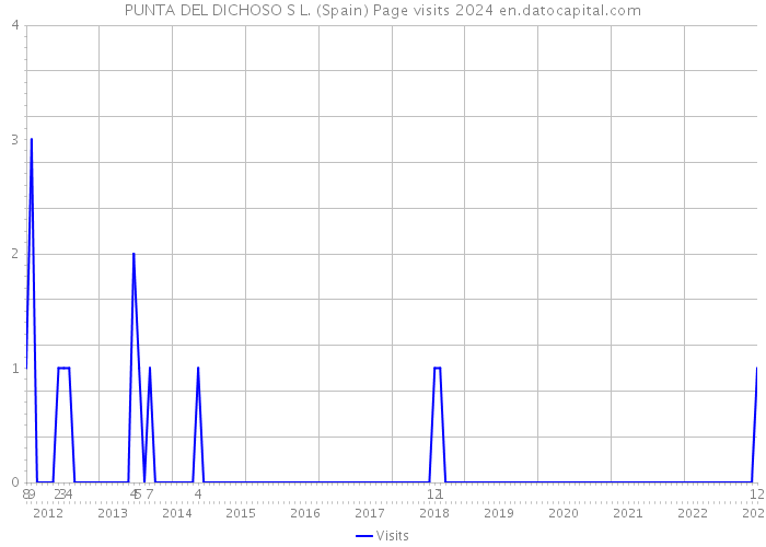 PUNTA DEL DICHOSO S L. (Spain) Page visits 2024 