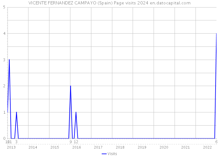 VICENTE FERNANDEZ CAMPAYO (Spain) Page visits 2024 