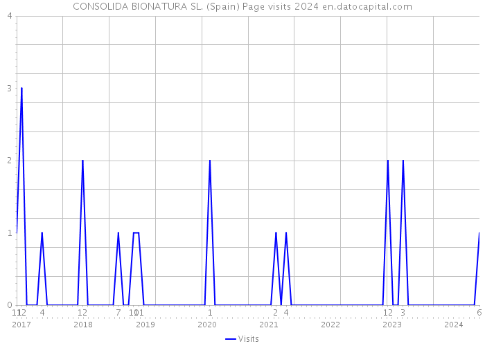 CONSOLIDA BIONATURA SL. (Spain) Page visits 2024 