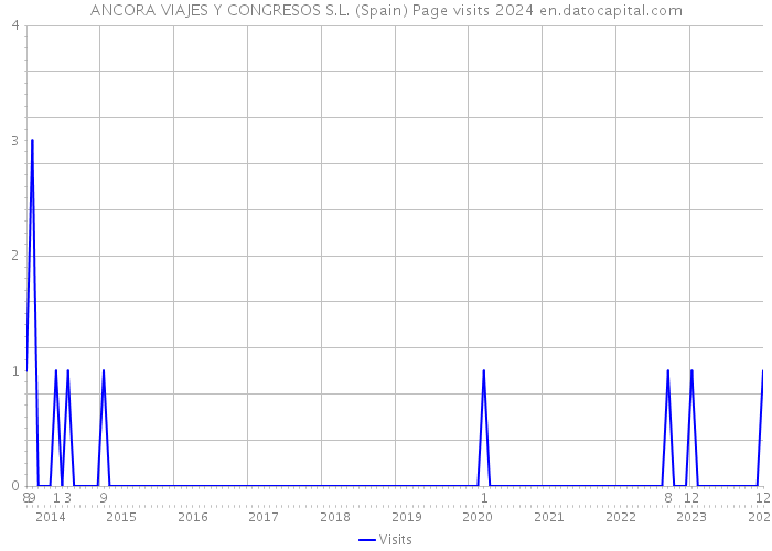 ANCORA VIAJES Y CONGRESOS S.L. (Spain) Page visits 2024 