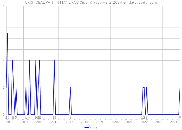 CRISTOBAL PANTIN MANEIROS (Spain) Page visits 2024 