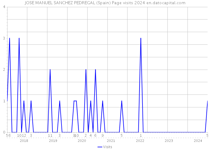 JOSE MANUEL SANCHEZ PEDREGAL (Spain) Page visits 2024 