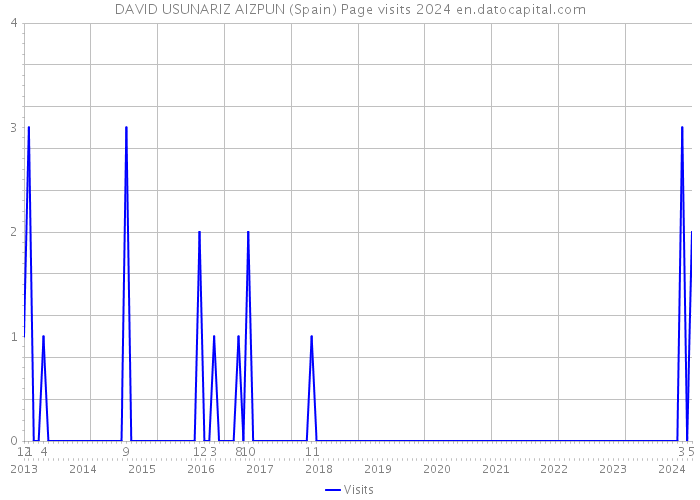 DAVID USUNARIZ AIZPUN (Spain) Page visits 2024 