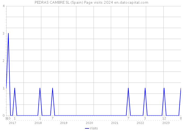 PEDRAS CAMBRE SL (Spain) Page visits 2024 
