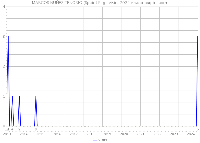 MARCOS NUÑEZ TENORIO (Spain) Page visits 2024 