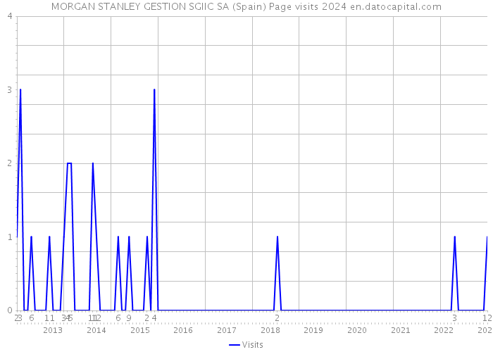 MORGAN STANLEY GESTION SGIIC SA (Spain) Page visits 2024 