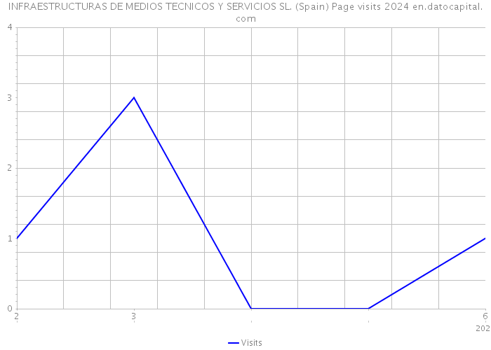 INFRAESTRUCTURAS DE MEDIOS TECNICOS Y SERVICIOS SL. (Spain) Page visits 2024 