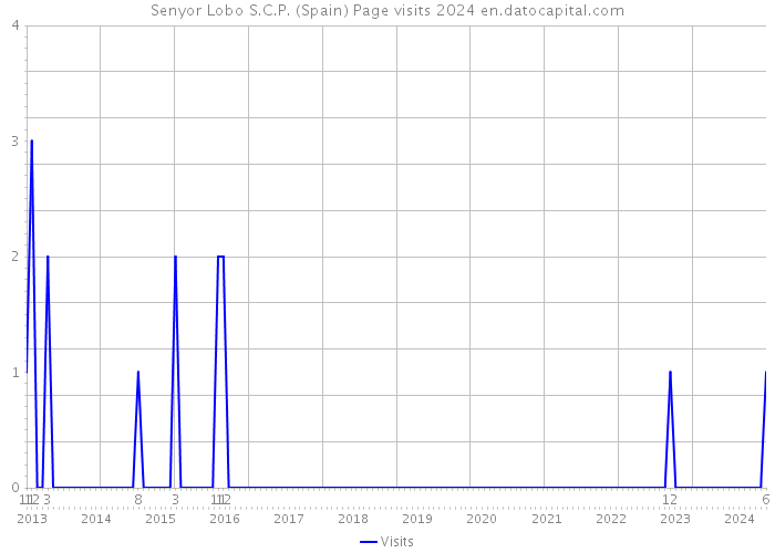 Senyor Lobo S.C.P. (Spain) Page visits 2024 